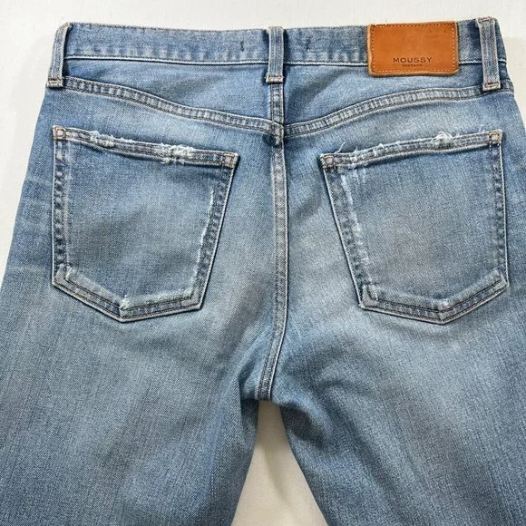 Moussy Vintage Velma Skinny Jeans Distressed in Blue Size 26